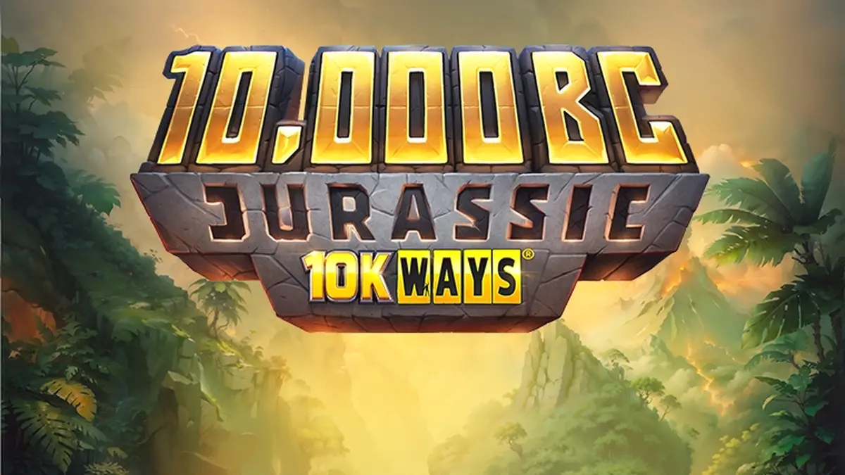 Cenário pré-histórico do slot 10,000 BC Jurassic 10K Ways