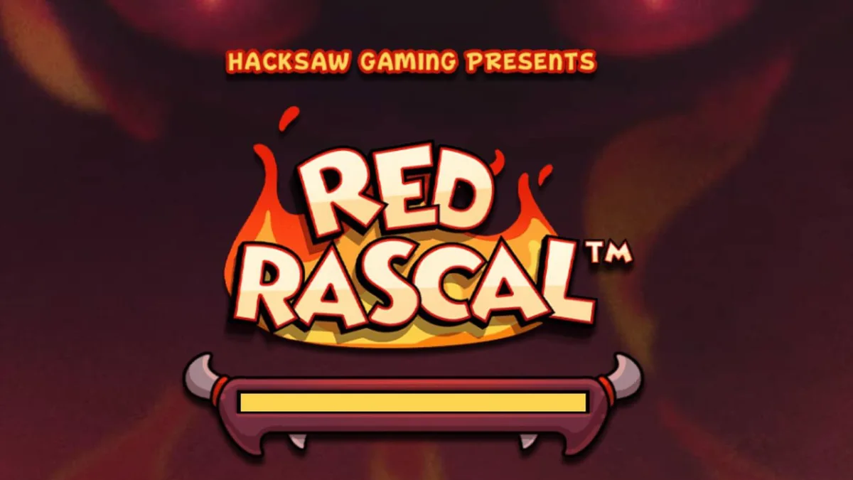 Red Rascal slot game interface featuring a dark carnival theme